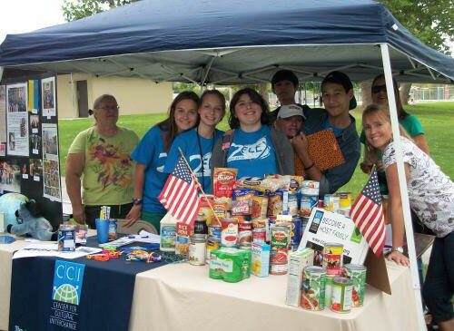 Exchange Students Give Back to Their New Community