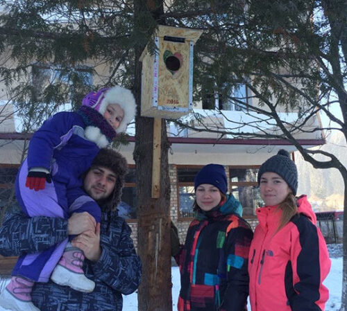 Making Birdhouses in the Carpathian Mountains