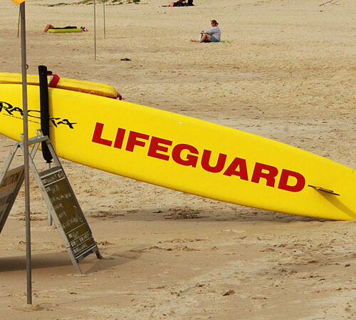 An Ocean Lifeguard in the United States