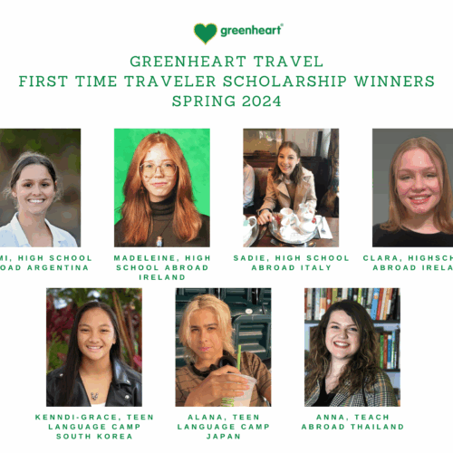 Greenheart’s First Time Traveler Scholarship Winners for Spring 2024!