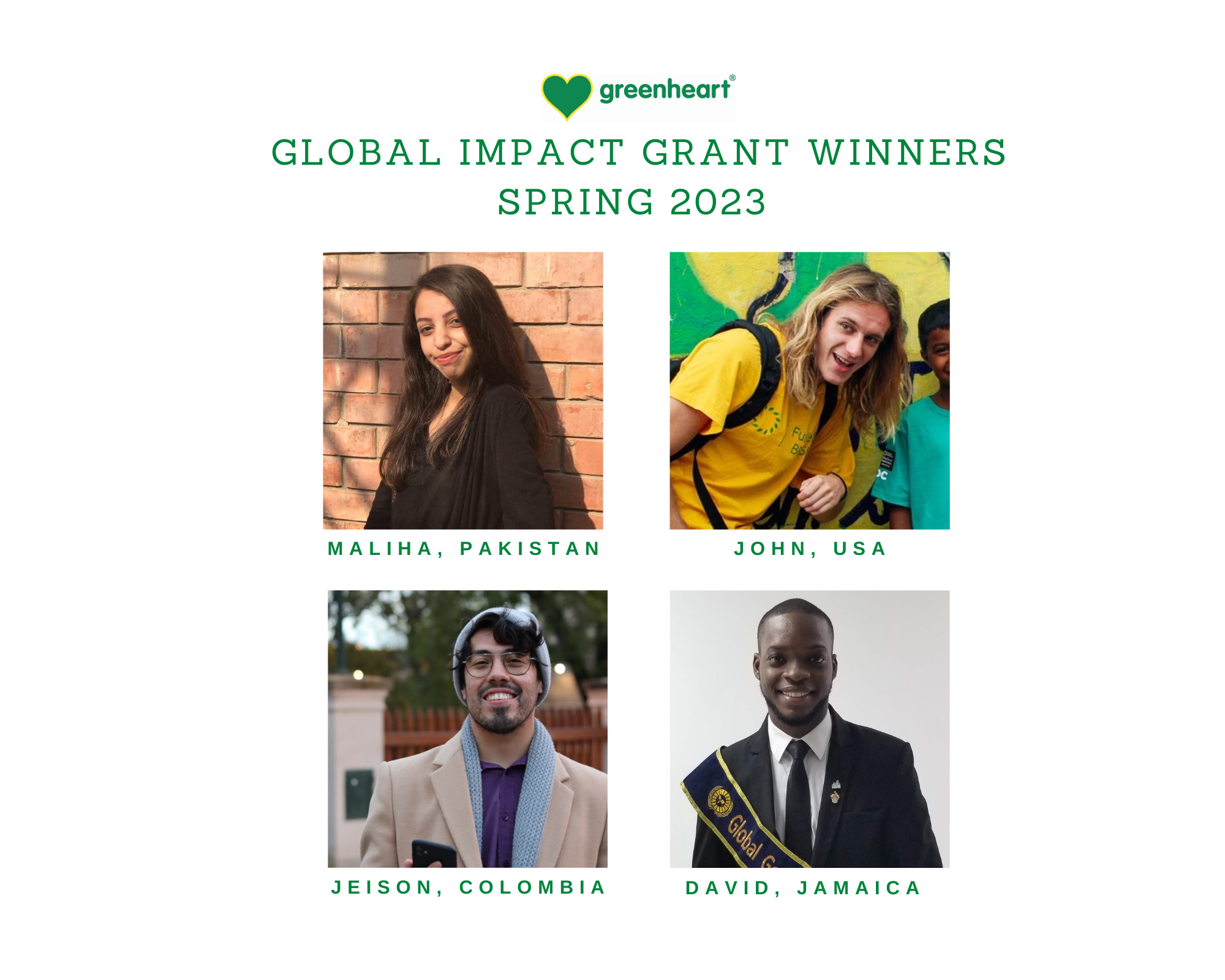 Announcing Greenheart’s Spring 2023 Global Impact Grant Winners