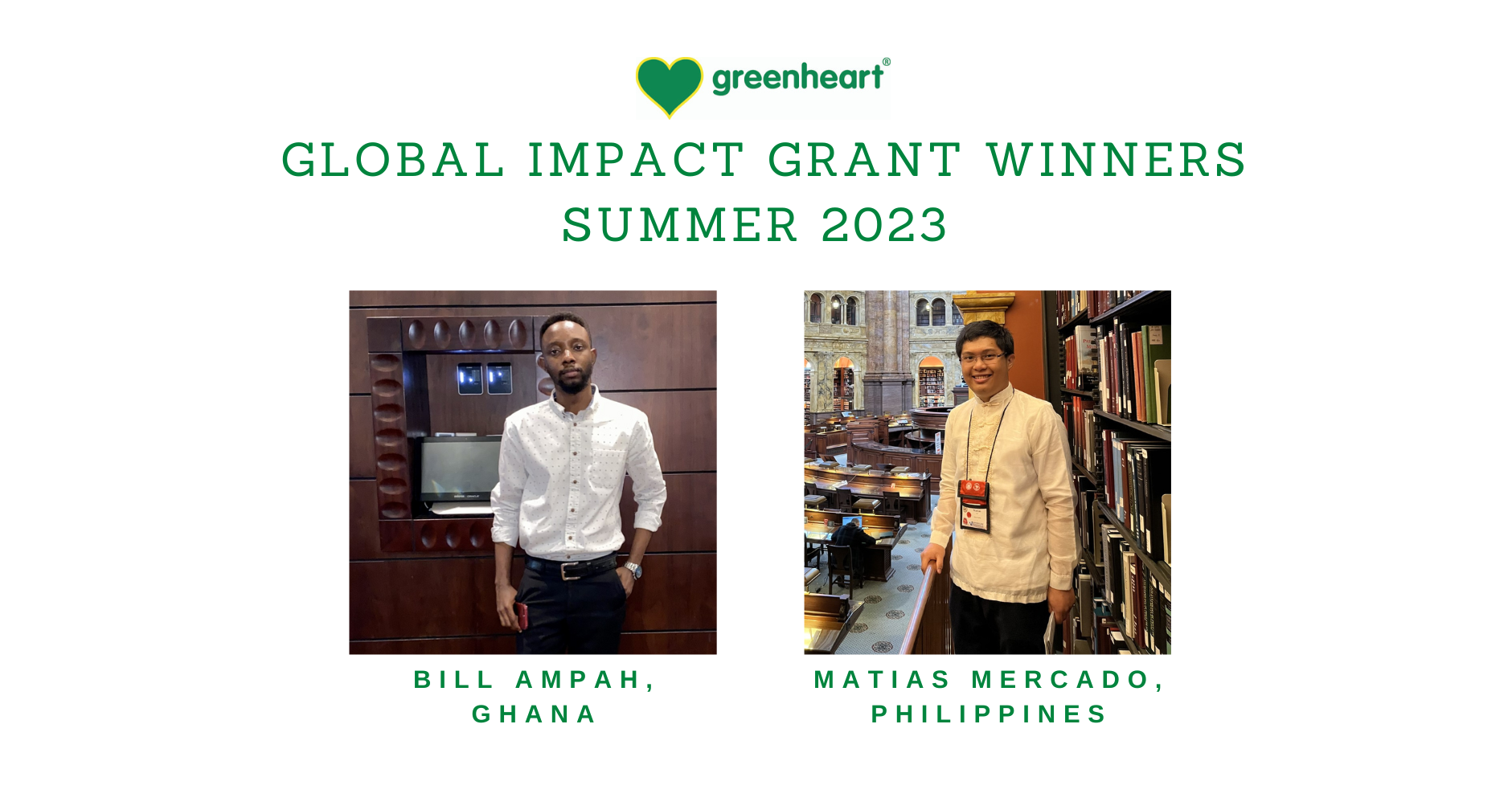 Greenheart International Awards Two Global Impact Grants – Summer 2023