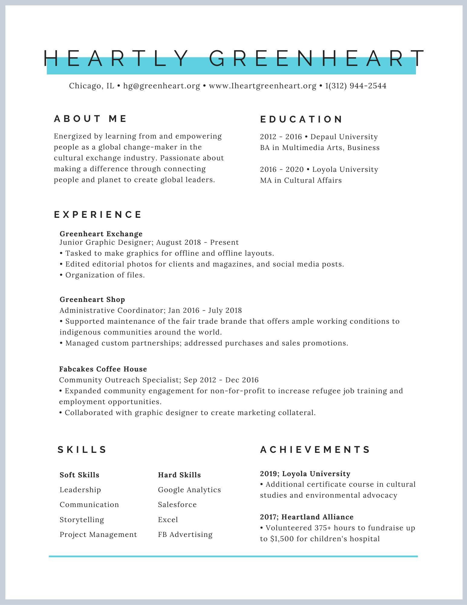 A Greenheart Guide To Your Resume Greenheart International