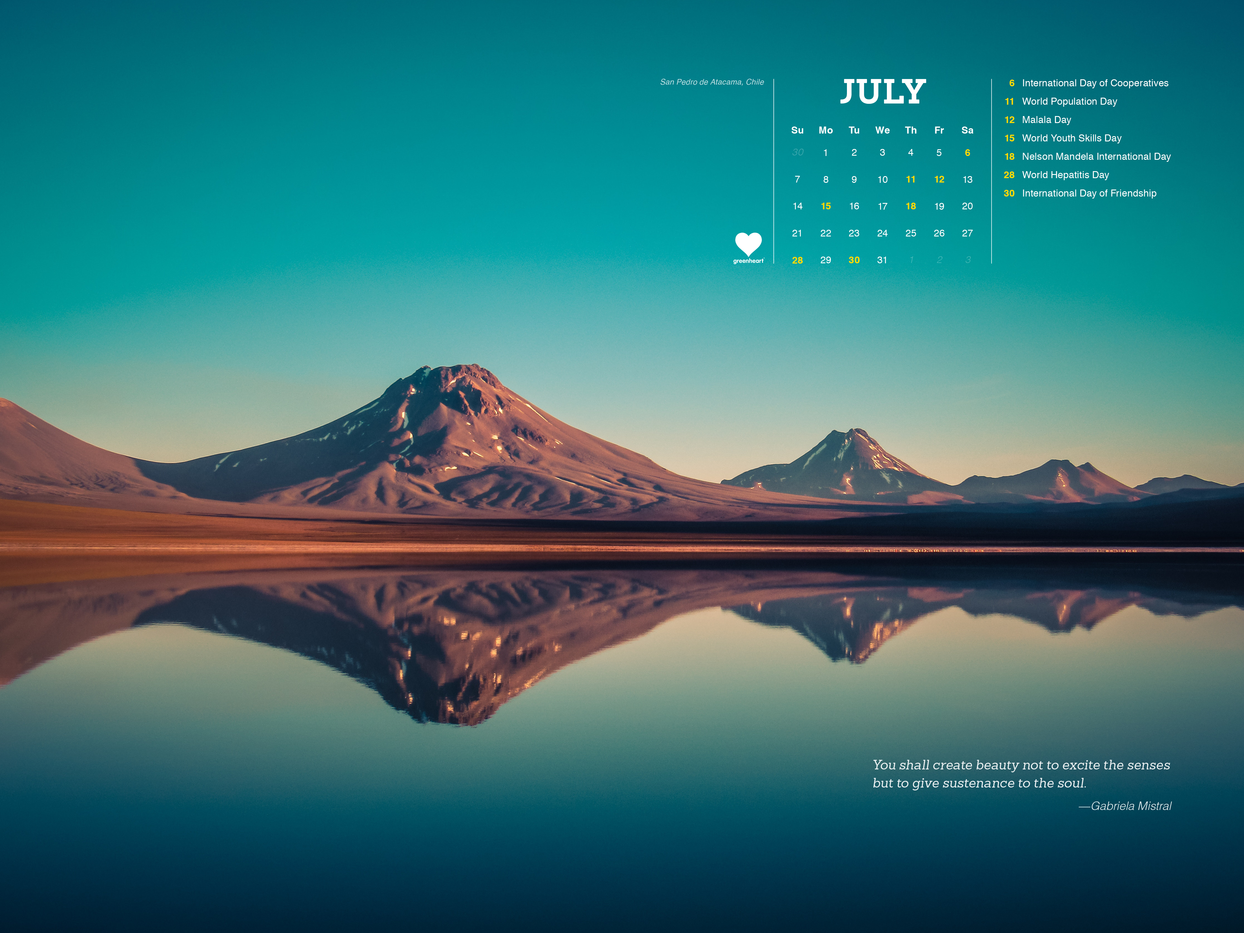 Mark Your Calendar – it’s July!